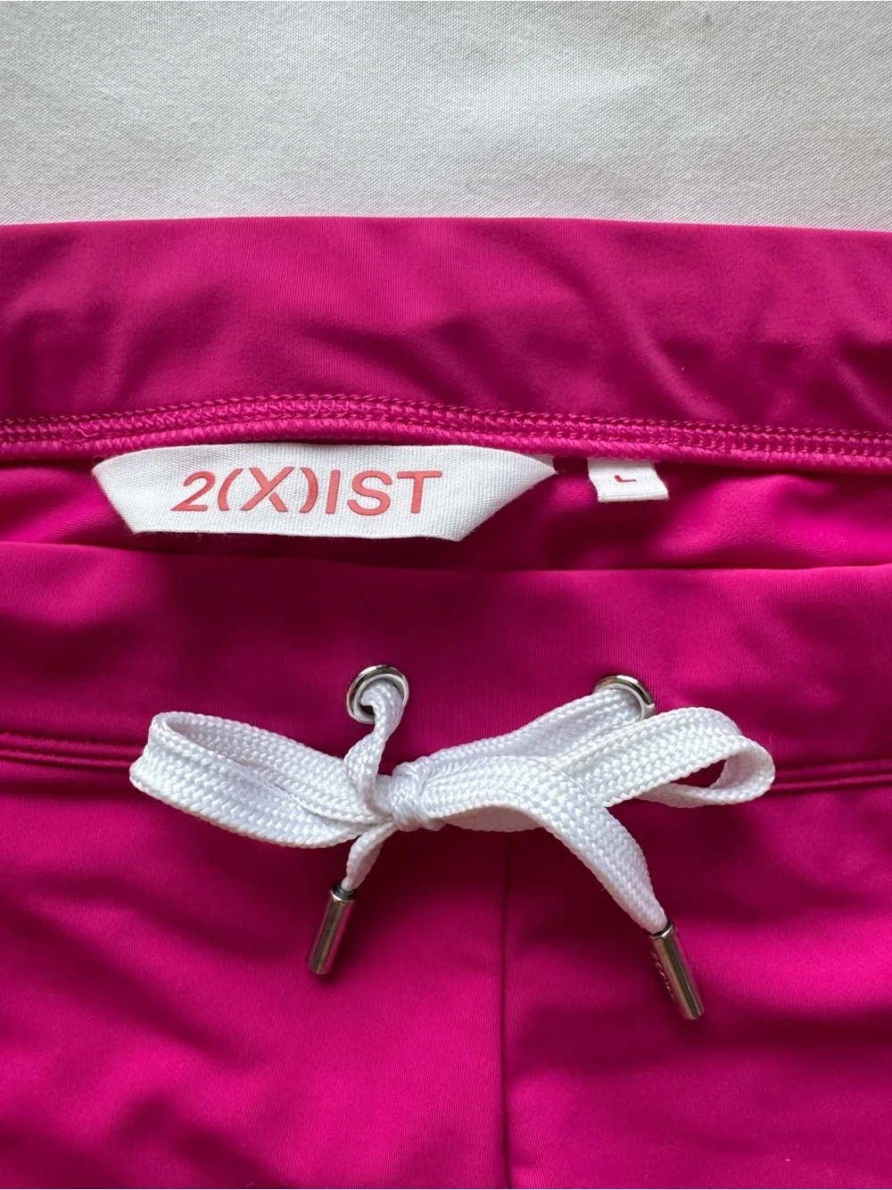 2xist Men's Swim Trunk in Bright Magenta with White Drawstring - Picture 1 of 3